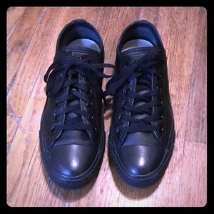 Black Leather Converse